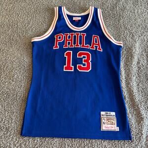 Authentic Mitchell & Ness Wilt Chamberlain NBA Philadelphia 76ers Jersey 40 M
